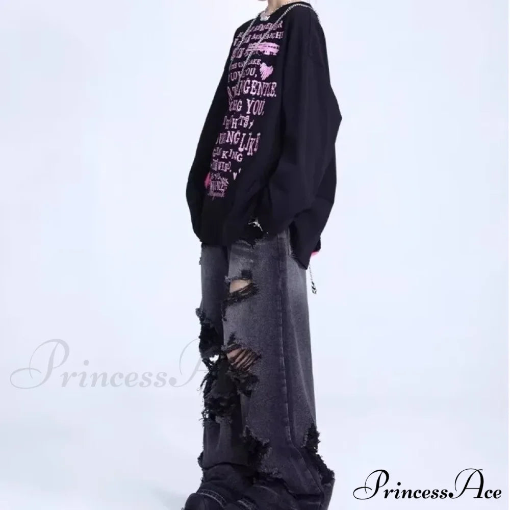 High-end Floor Length Trendy Brand Fashion Jean image 5