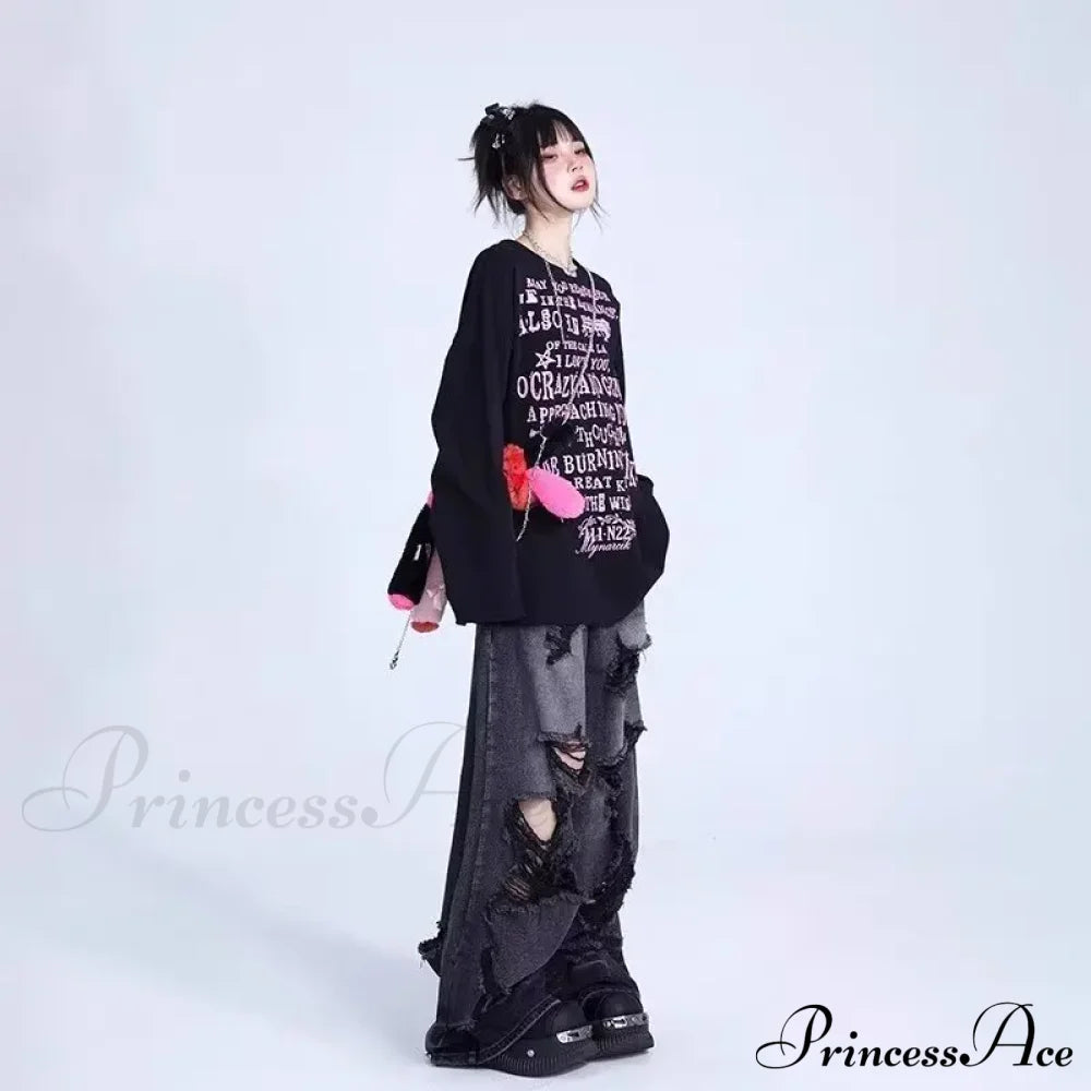 High-end Floor Length Trendy Brand Fashion Jean image 4