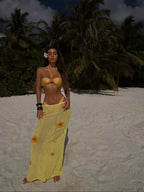 High Leg Bikini with Skirt Three Piece Swimsuit image 2