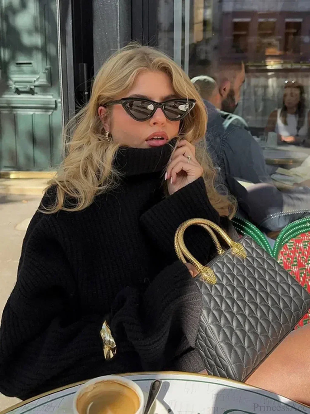 High Neck Long Sleeve Solid Sweater image 4