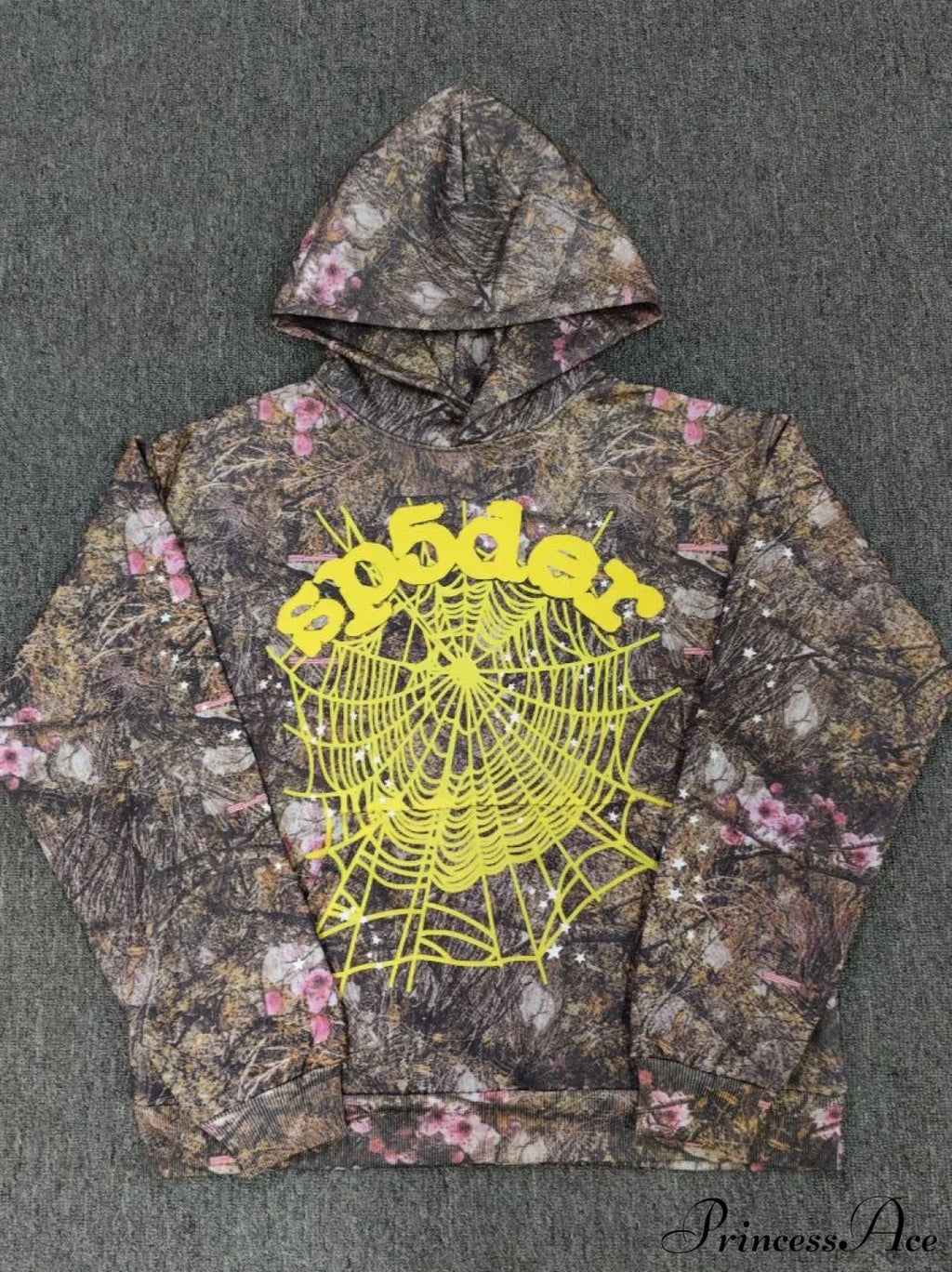 High Pile Fleece Foam Spider Print Hoodie image 2