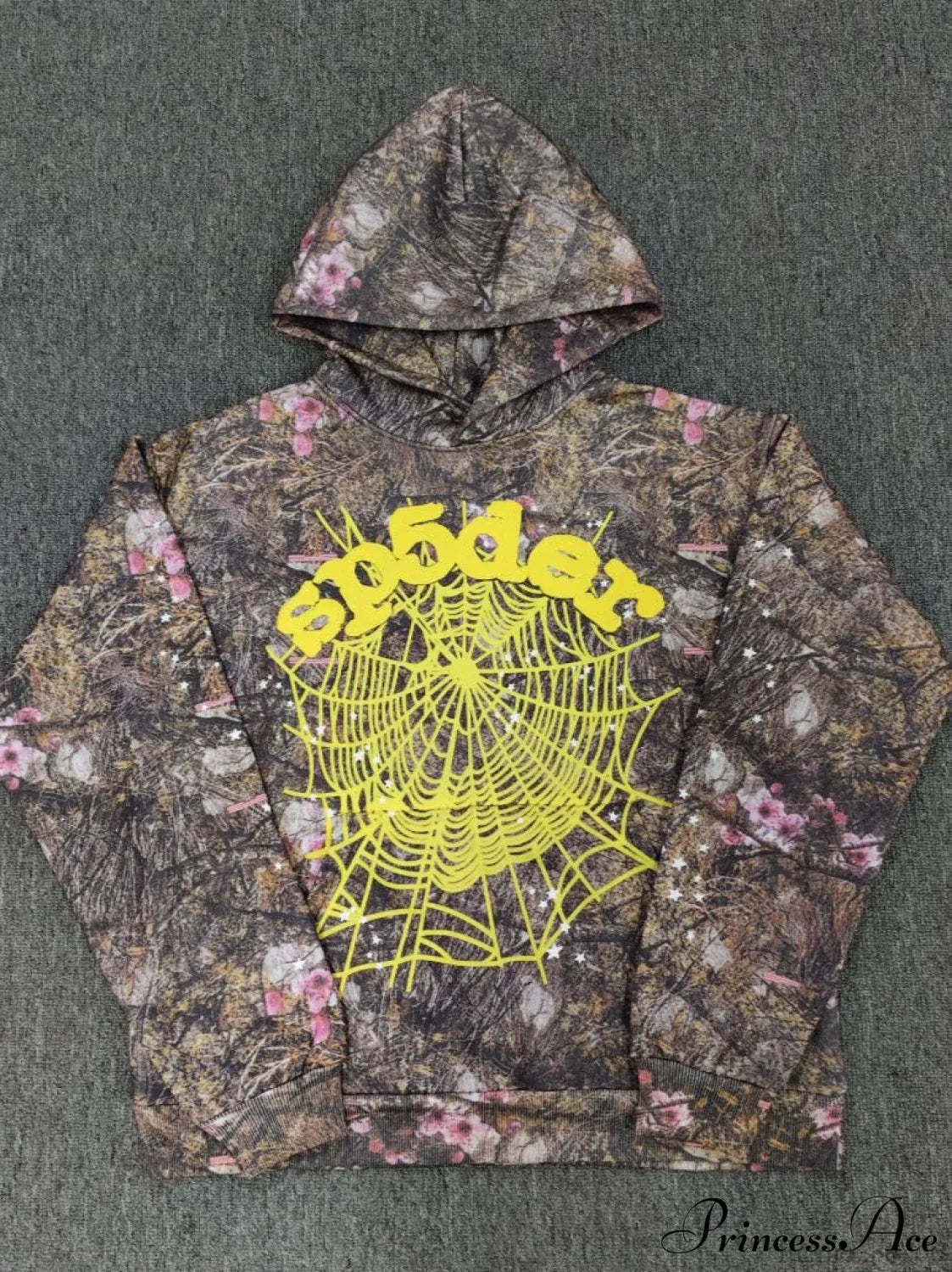 High Pile Fleece Foam Spider Print Hoodie image 2