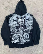High-Quality Gothic Skull Print Hoodie image 4