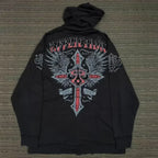 High-Quality Gothic Skull Print Hoodie image 9