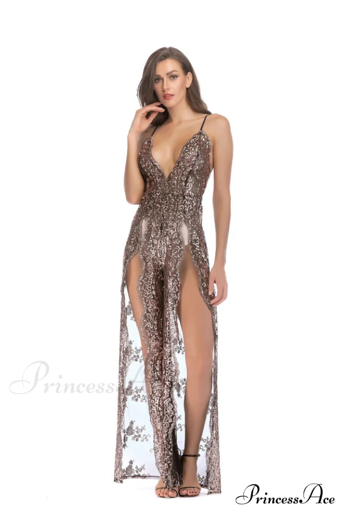 High Slit Backless Charming Boho Cocktail Gown image 10