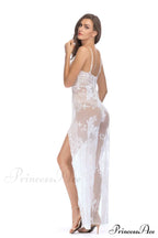 High Slit Backless Charming Boho Cocktail Gown image 18
