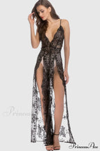 High Slit Backless Charming Boho Cocktail Gown image 1