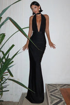 High Slit Halter Dress image 1
