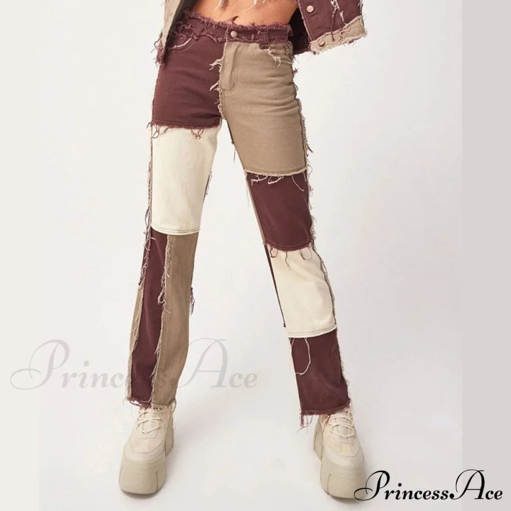 High Street Variegated Patchwork Jeans image 9