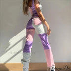 High Street Variegated Patchwork Jeans image 2