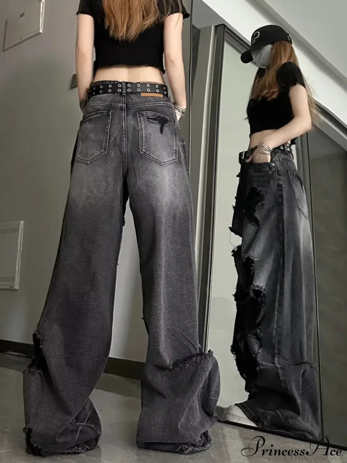 High Street Wide Leg Niche Design Trendy Jeans image 4