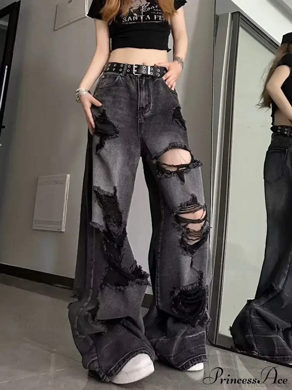 High Street Wide Leg Niche Design Trendy Jeans image 1