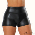 High Waist Bodycon Push Up Black Shorts image 7