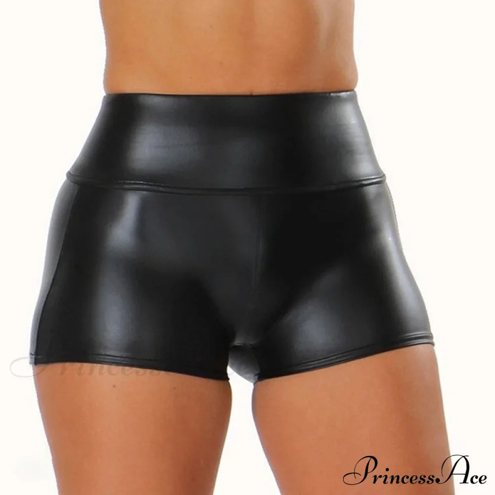 High Waist Bodycon Push Up Black Shorts image 7