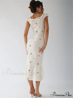 High Waist e Beachwear Bodycon Hollow Out Sundress image 11