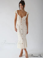 High Waist e Beachwear Bodycon Hollow Out Sundress image 3