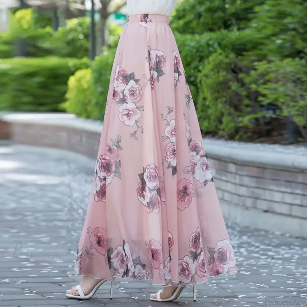 High Waist Elastic Waist Midi Full Long Skirt 2024 image 14