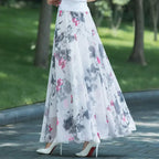 High Waist Elastic Waist Midi Full Long Skirt 2024 image 12