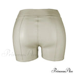 High Waist Faux Leather Shorts image 10