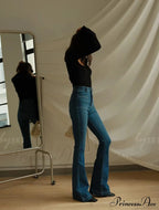 High Waist Flared Skinny Jeans image 4