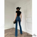 High Waist Flared Skinny Jeans image 3