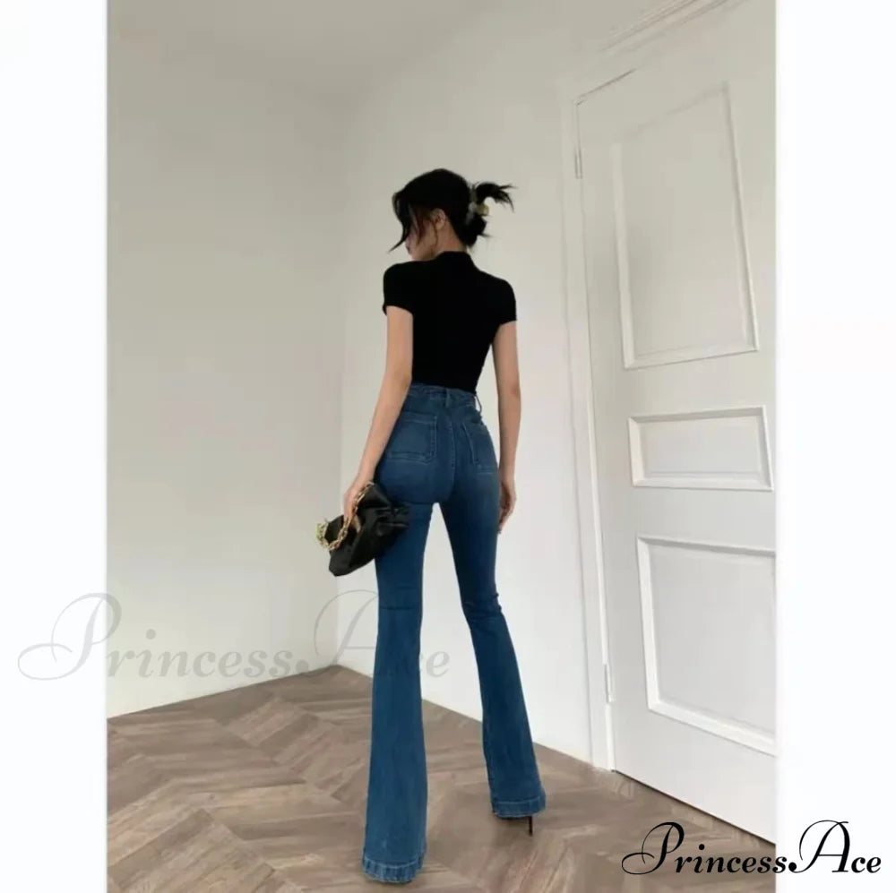 High Waist Flared Skinny Jeans image 3