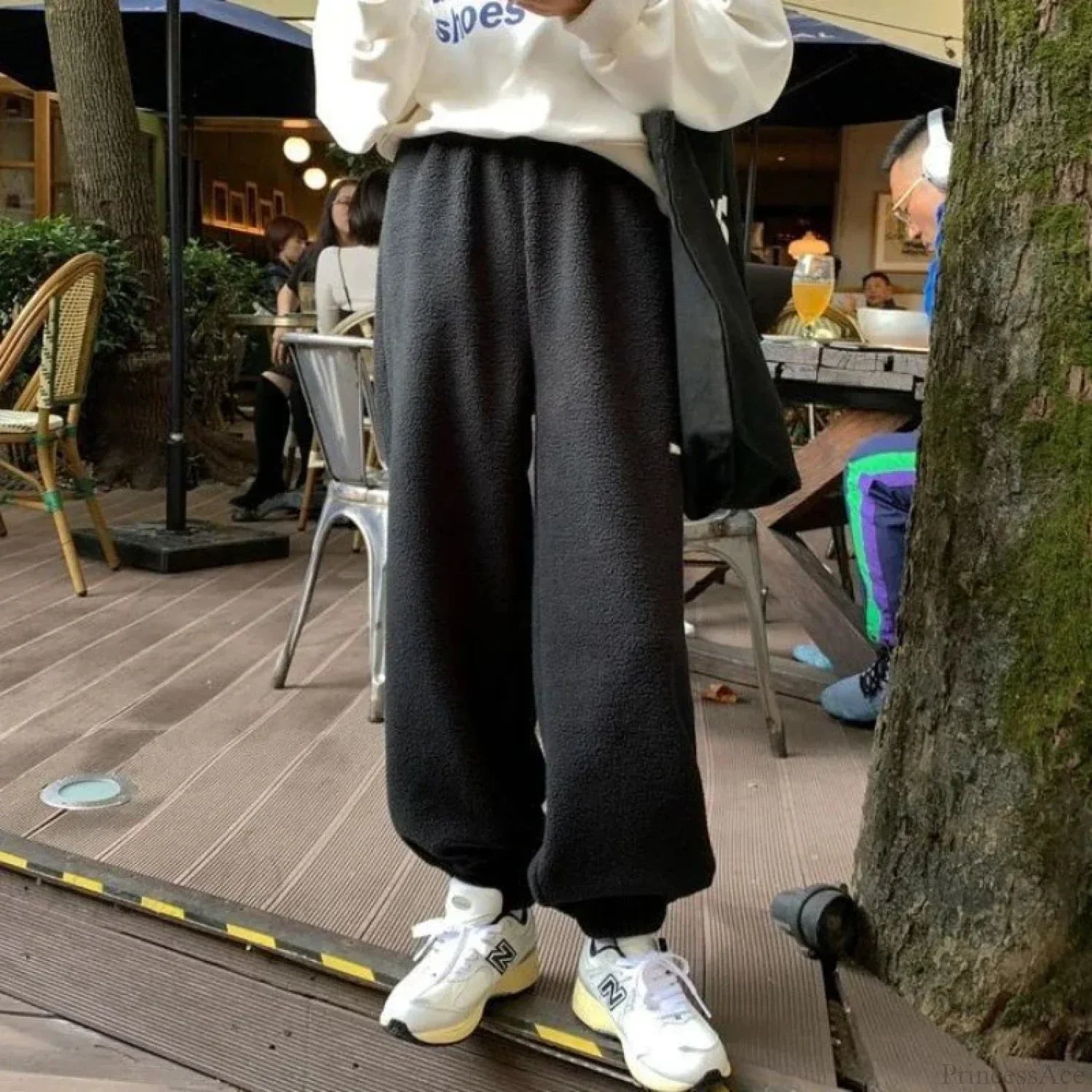 High Waist Grey Baggy Pants image 4