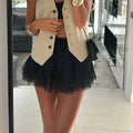 High Waist Pleated Lace Skirt image 7