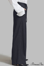 High Waist Striped Wide Leg Tailored Pants image 3