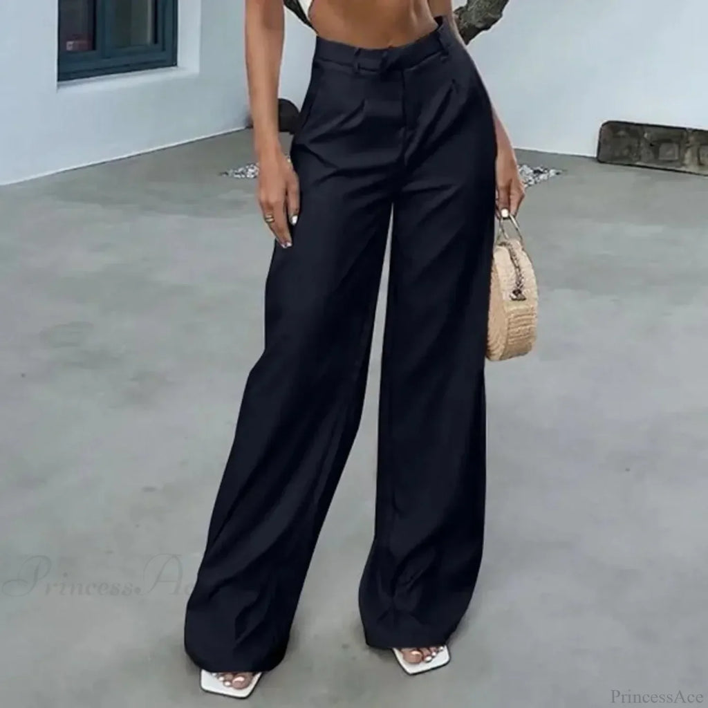 High Waist Tie Side Pleated Pants image 1