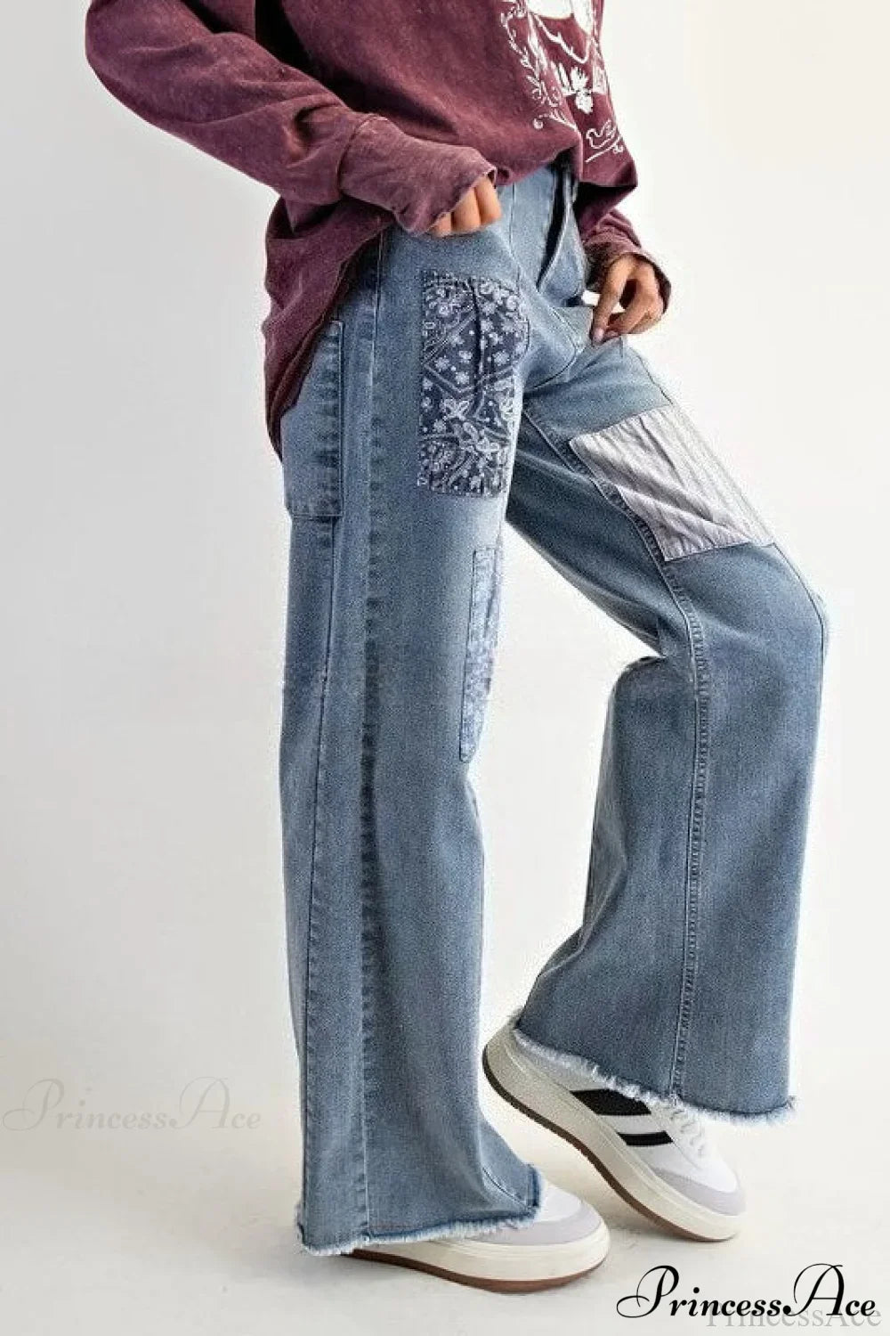 High Waisted Appliqué Straight Leg Jeans image 4