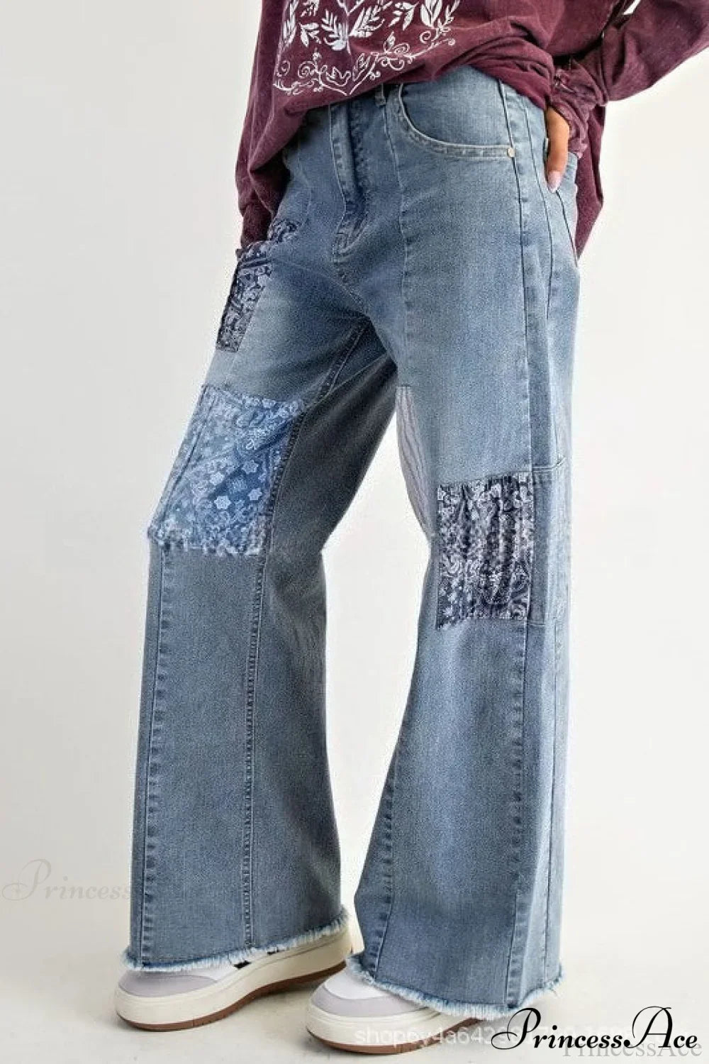 High Waisted Appliqué Straight Leg Jeans image 3