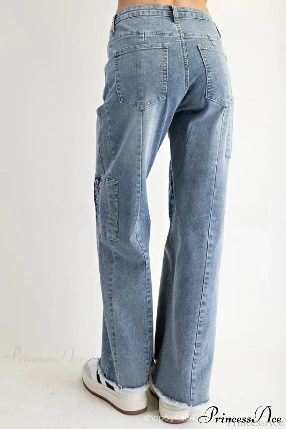 High Waisted Appliqué Straight Leg Jeans image 5