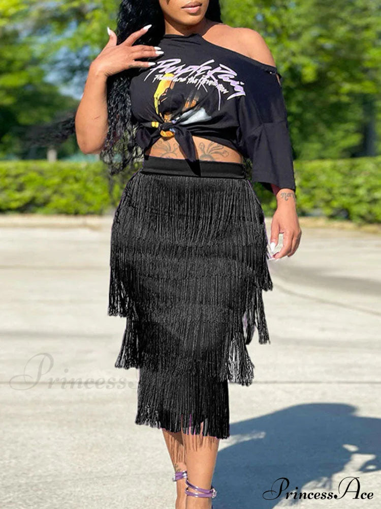High Waisted Graceful Clashing Star Skirt image 10