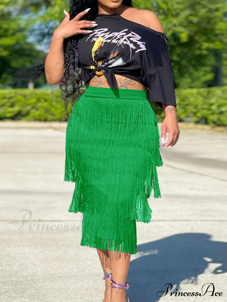 High Waisted Graceful Clashing Star Skirt image 6