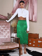 High Waisted Graceful Clashing Star Skirt image 2