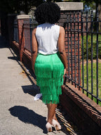 High Waisted Graceful Clashing Star Skirt image 4