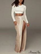 High Waisted Graceful Wide Leg Pants image 1