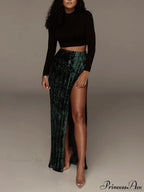High Waisted Graceful Wide Leg Pants image 8