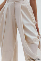 High-Waisted Loose Drapey Ruched Pants image 4
