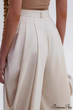 High-Waisted Loose Drapey Ruched Pants image 3