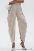 High-Waisted Loose Drapey Ruched Pants image 1