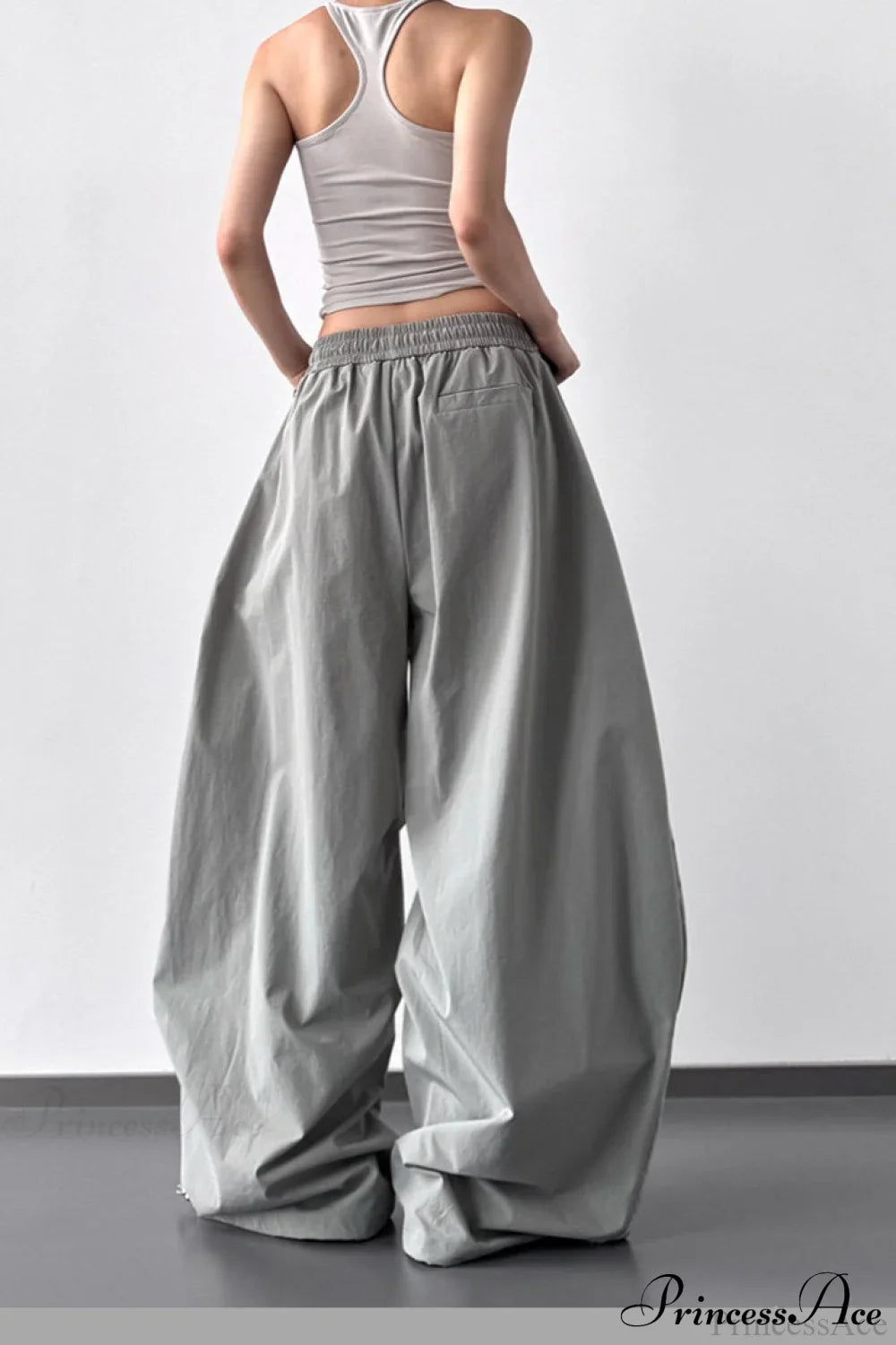High-Waisted Loose Wide-Leg Cargo Pants image 5