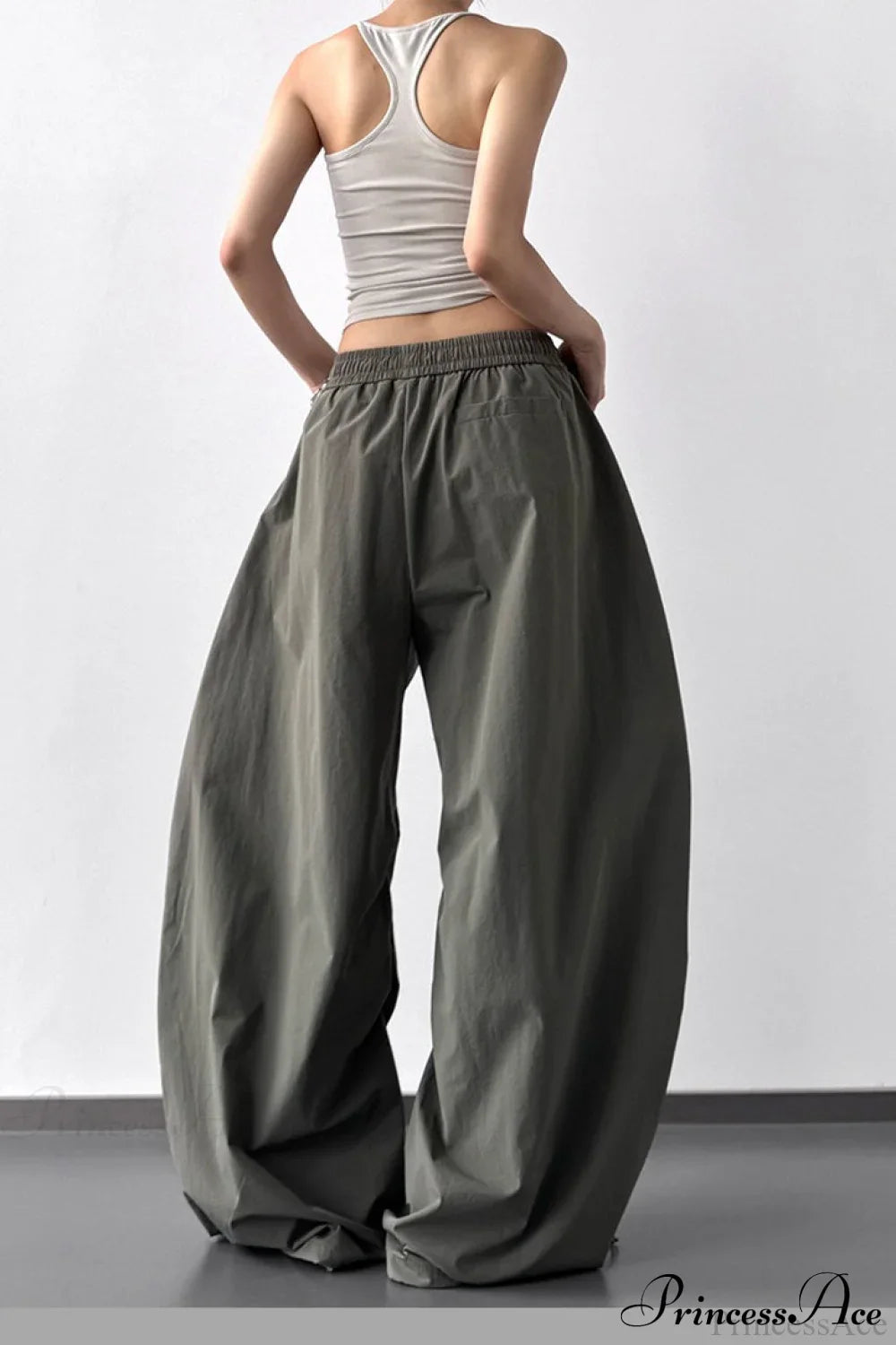 High-Waisted Loose Wide-Leg Cargo Pants image 2