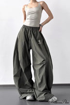 High-Waisted Loose Wide-Leg Cargo Pants image 1