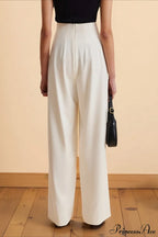 High-Waisted Wide-Leg Asymmetric Pants image 2