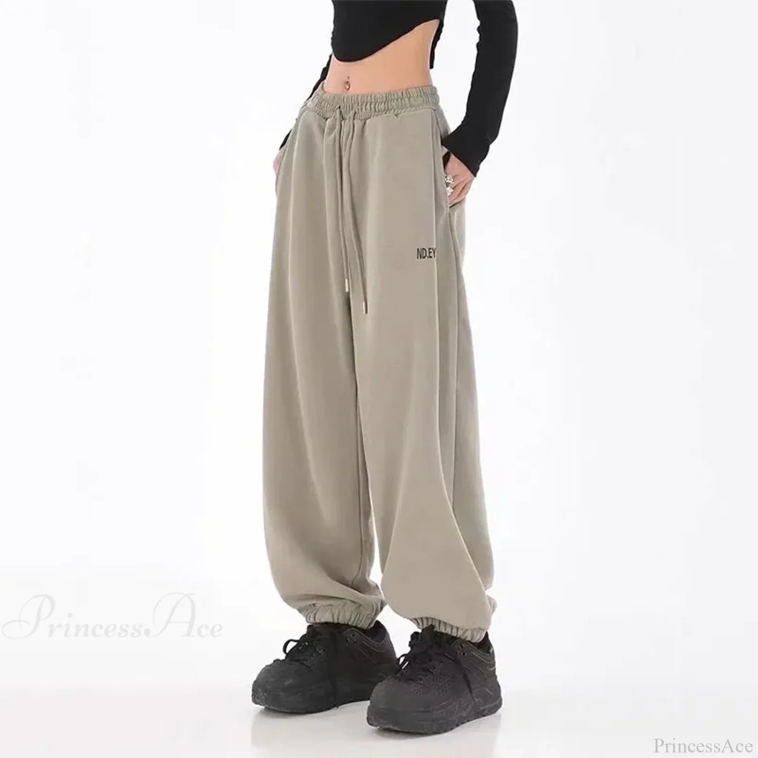 Hip Hop Letter Drawstring Jogging Pants image 1