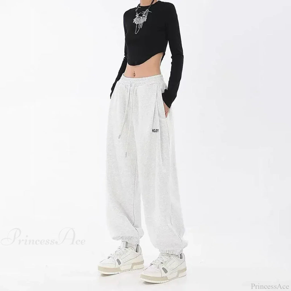 Hip Hop Letter Drawstring Jogging Pants image 2