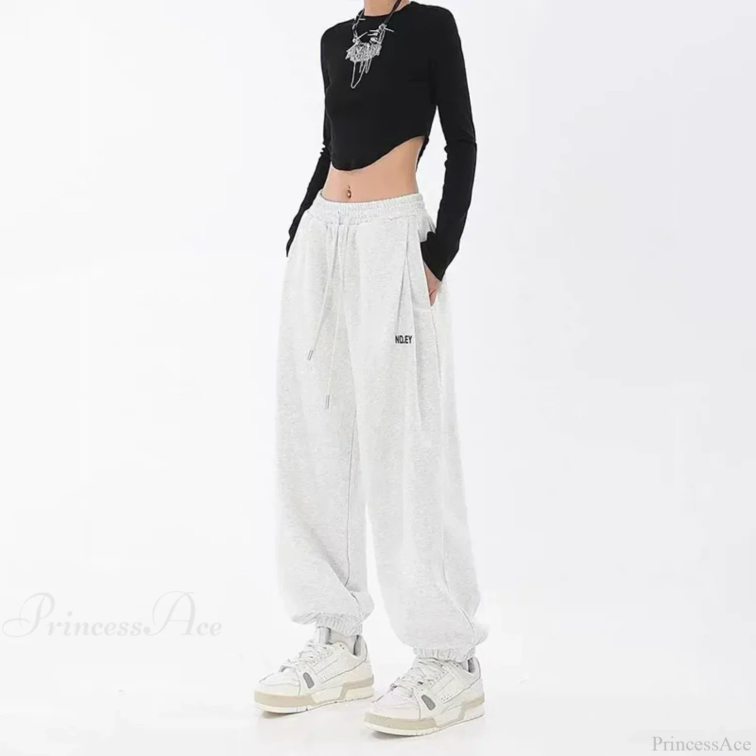 Hip Hop Letter Drawstring Jogging Pants image 2