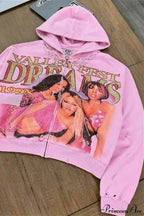 Rhinestone Print Vintage Street Edgy Hoodie image 3